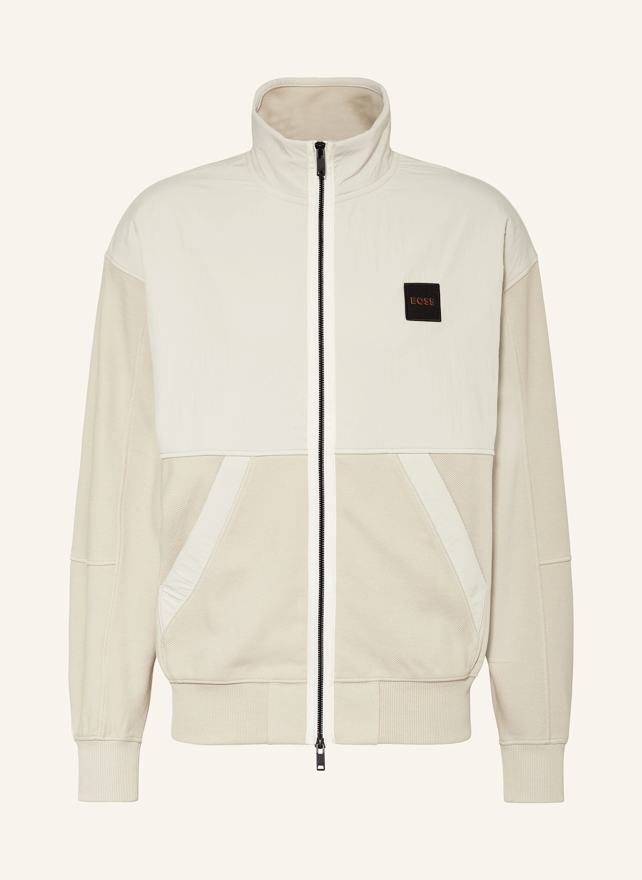 BOSS Sweatjacke ZE_NYLONBOSS im Materialmix