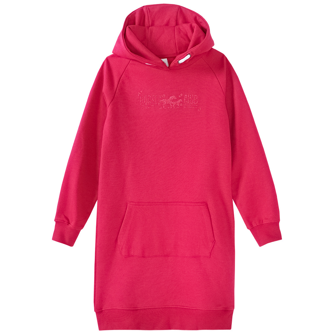 Yigga Mädchen Sweatkleid mit Pferde-Print pink