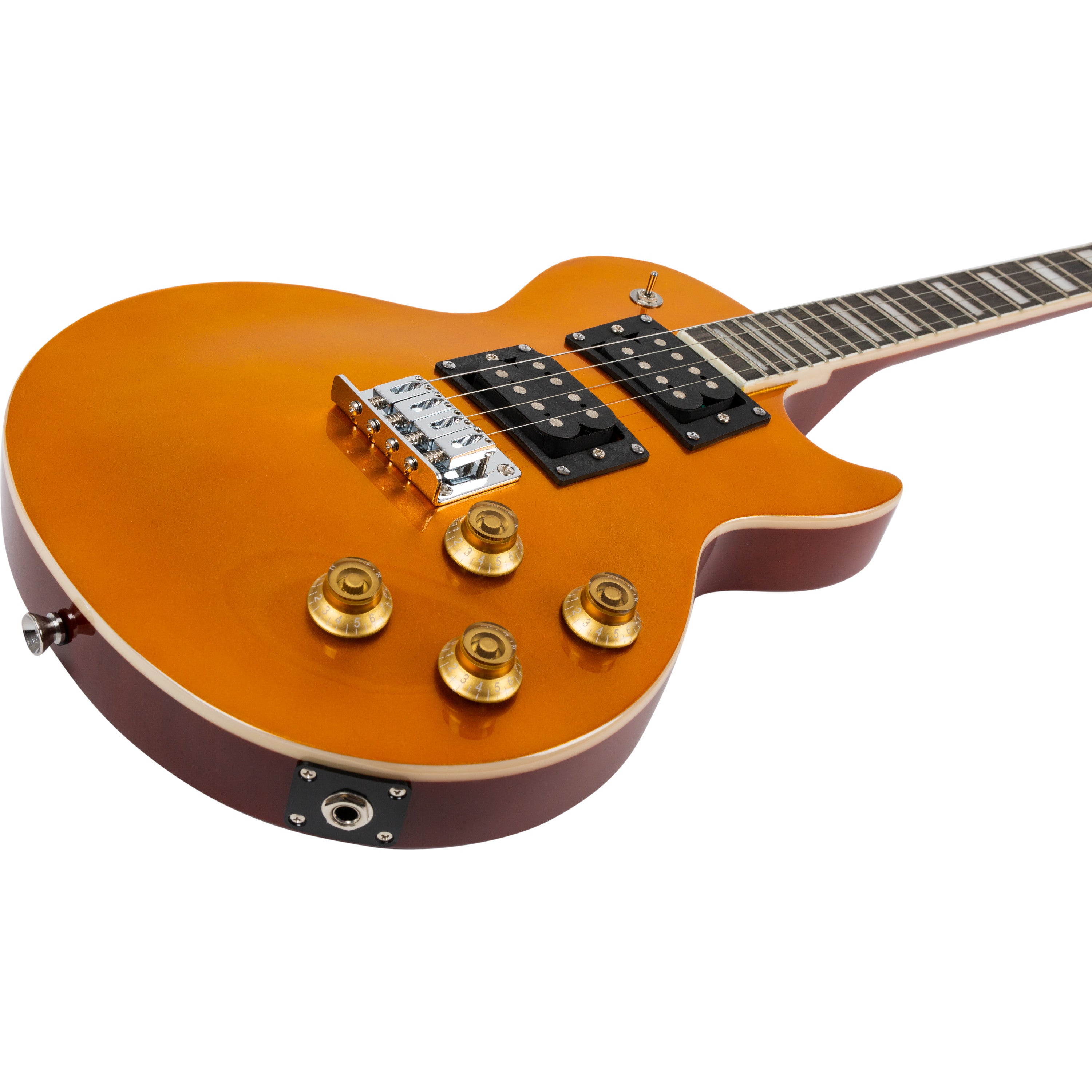 Flight Rock Series Centurion Tenor Vintage Gold solid body elektrische ukelele met gigbag