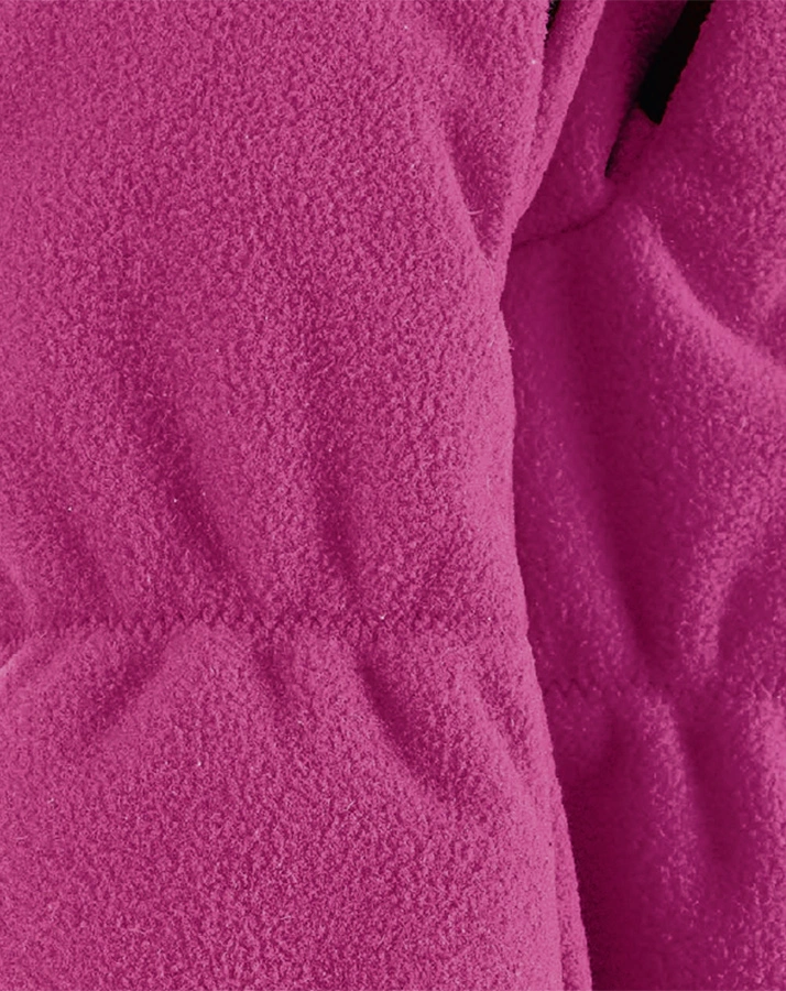 Fleece-Fäustlinge STULPE mit Zipper in magenta