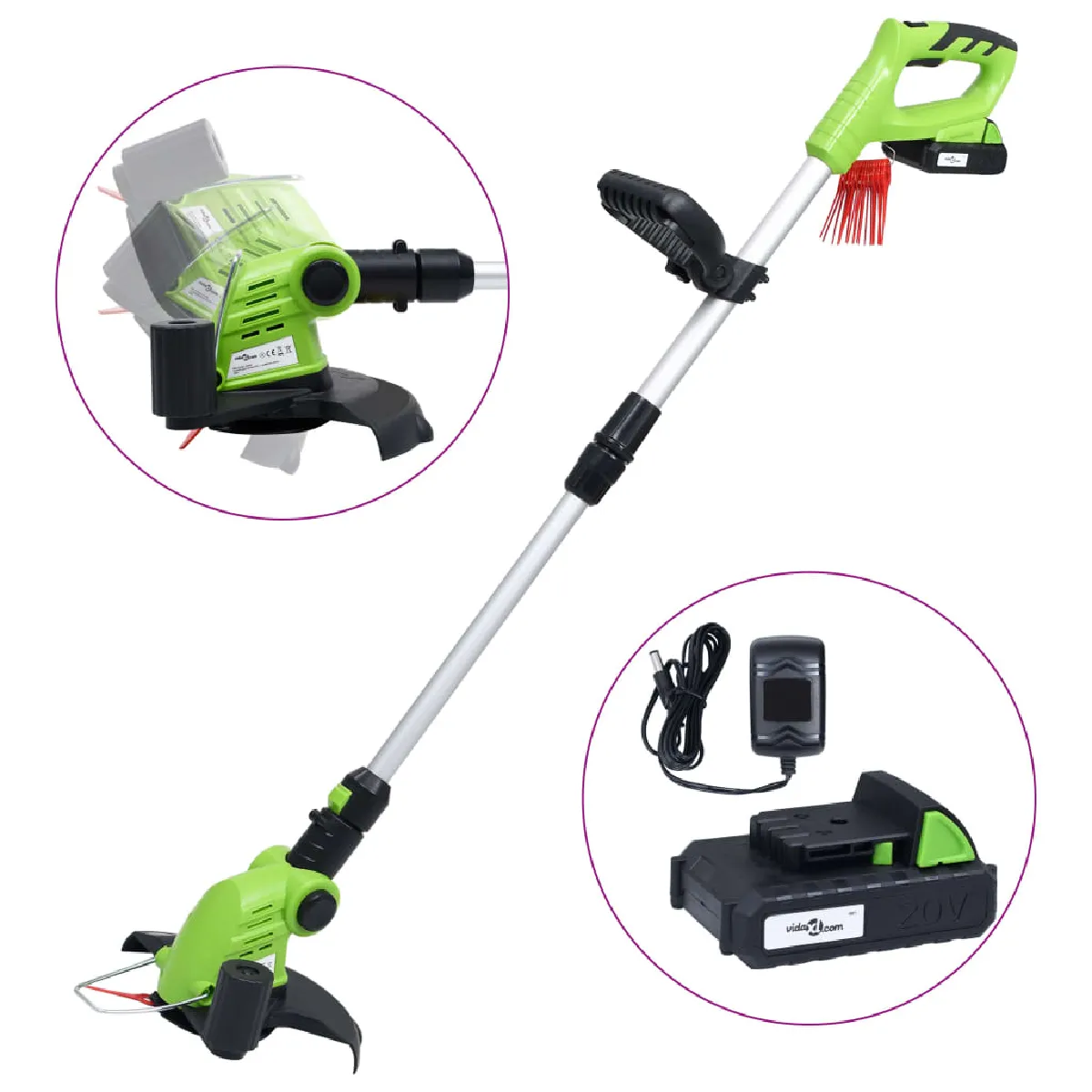 VIDAXL Coupe-herbe sans fil 20V