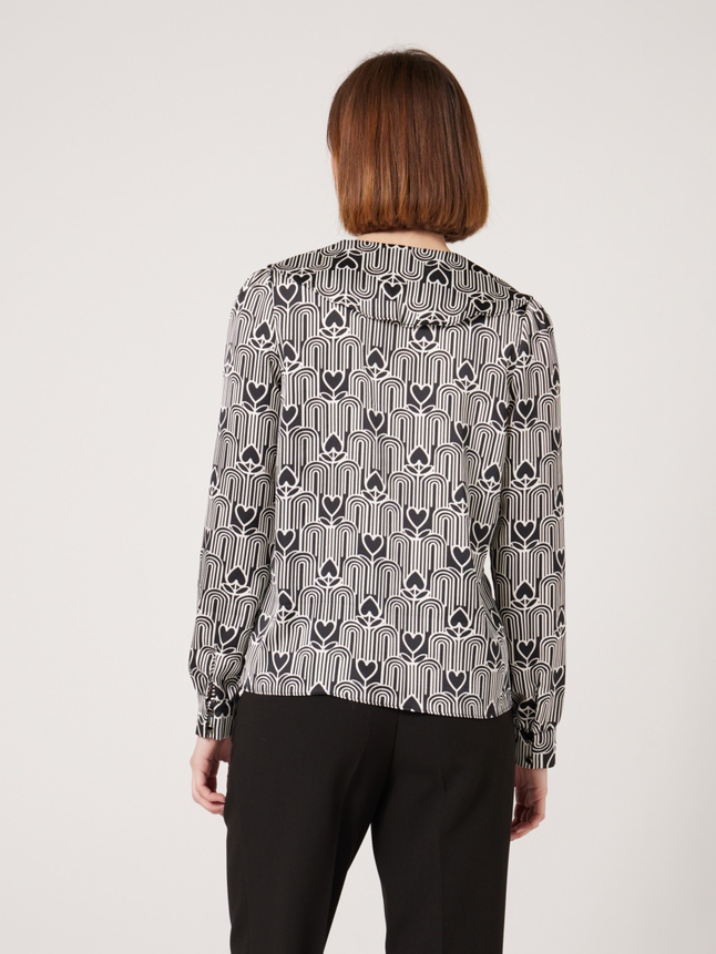 Chemise lavallière imprimée