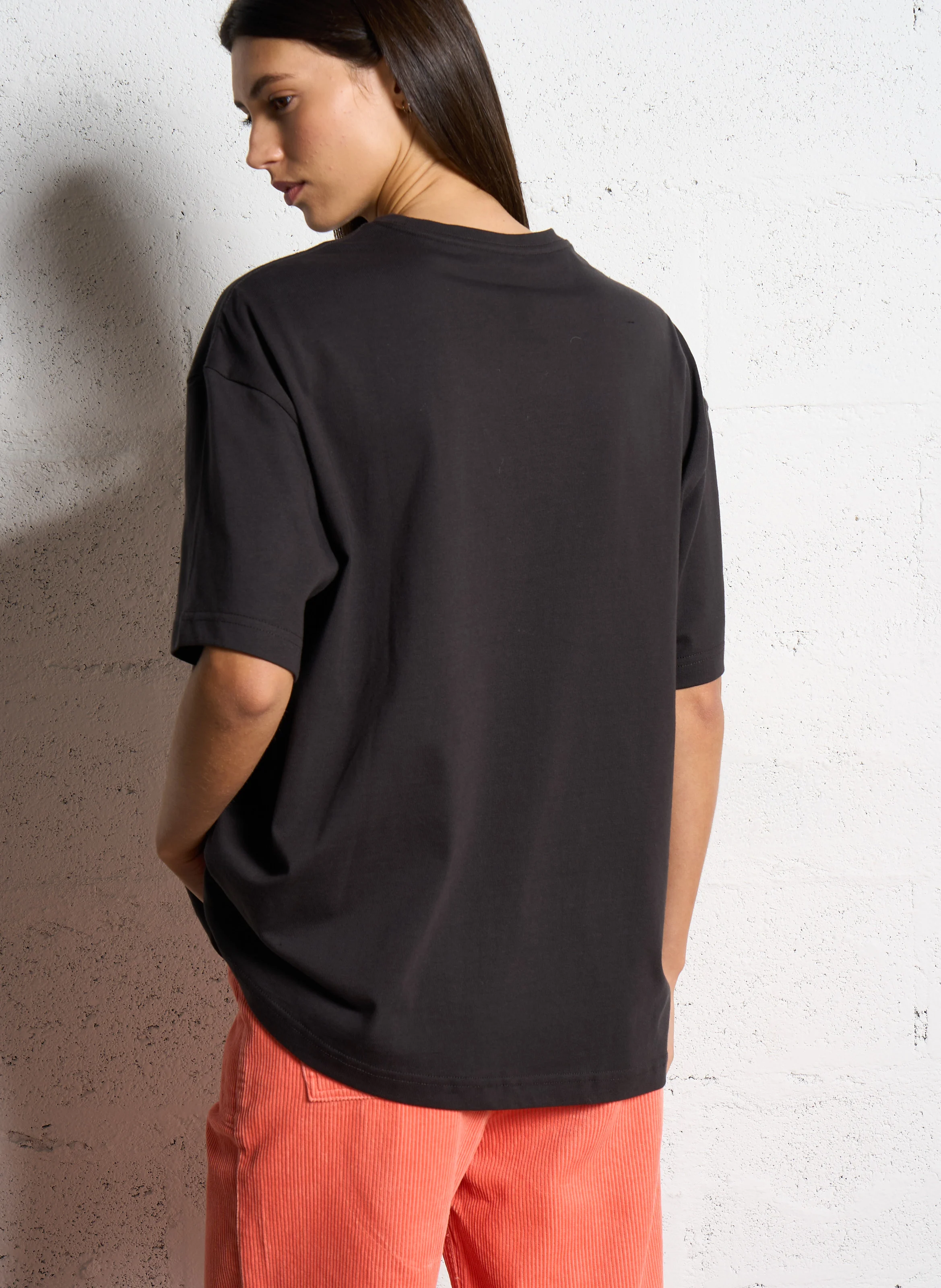 NATURAL MYSTIC - Tee-shirt oversized imprimé en coton | Noir