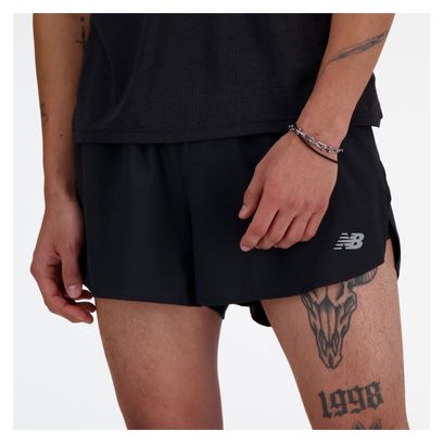 Short splité New Balance RC 3in Noir Homme