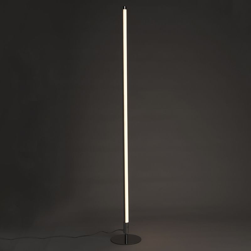 Set van 2 moderne vloerlampen LED chroom - Line-up