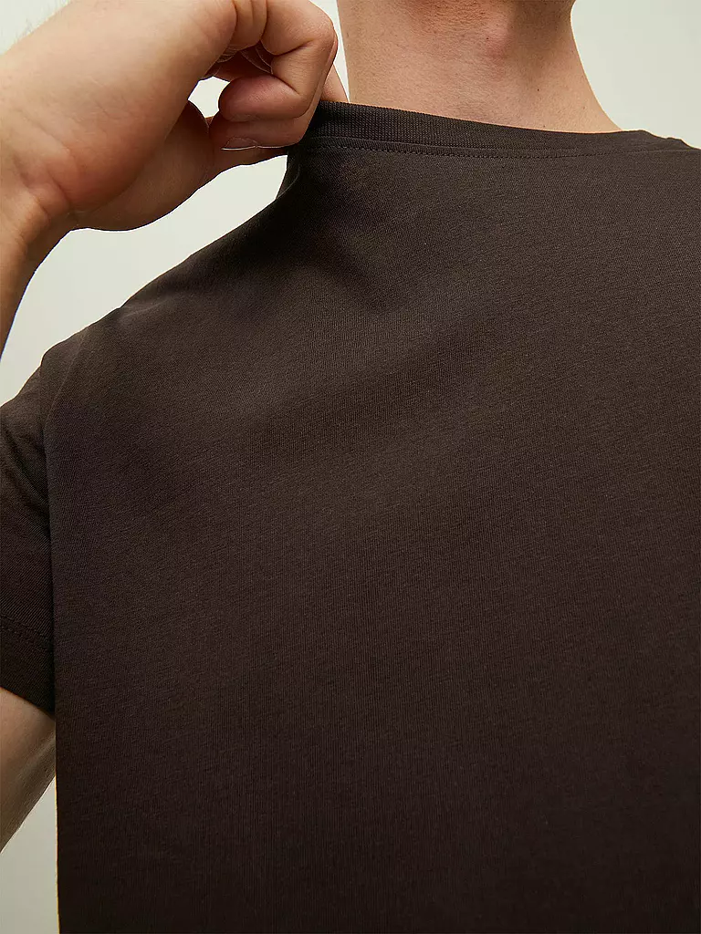 JACK & JONES T-Shirt JJENOA braun