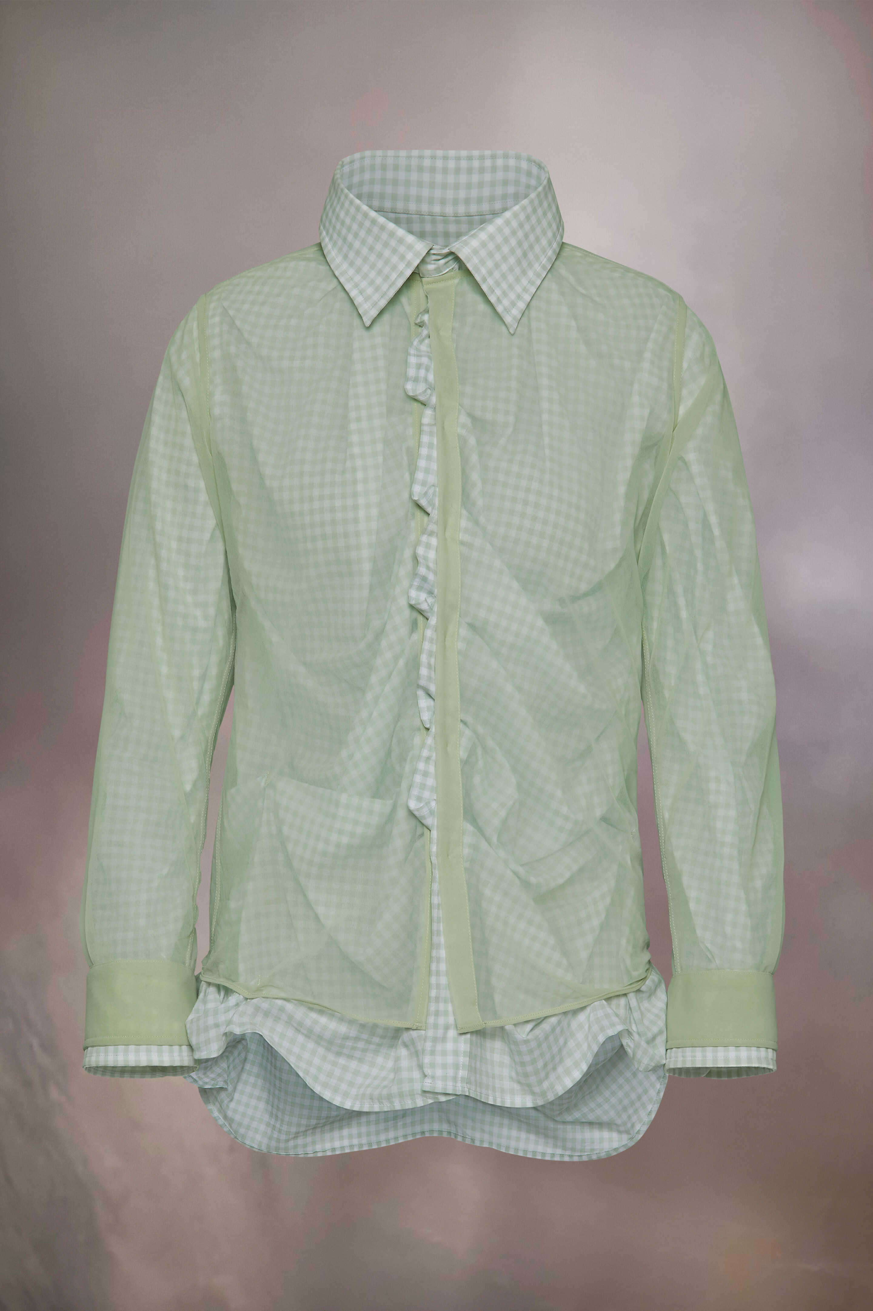 Chemise à superposition Vert pâle et vert clair