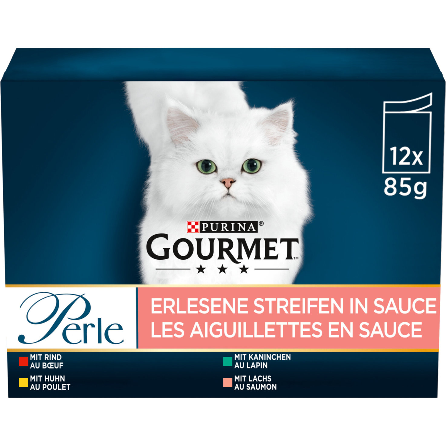 Gourmet Perle Katzenfutter in Sauce Erlesene Streifen 12x85g