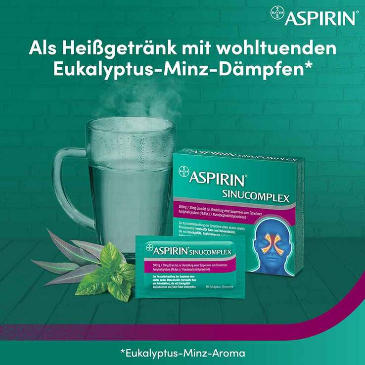 Aspirin SinuComplex 500 mg/30 mg Granulat Suspension - Herstellung Beutel , 10 St