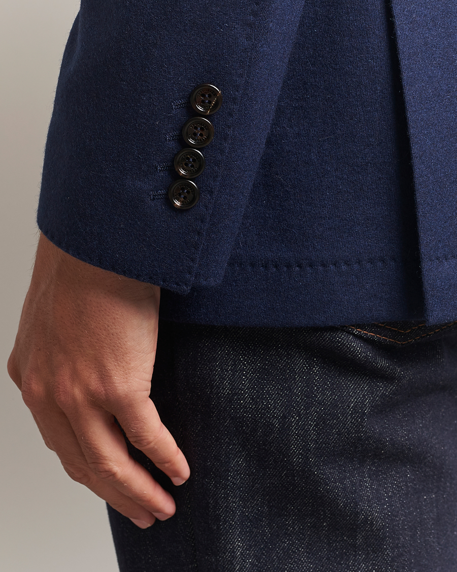 Brunello Cucinelli Cashmere Jersey Blazer Navy