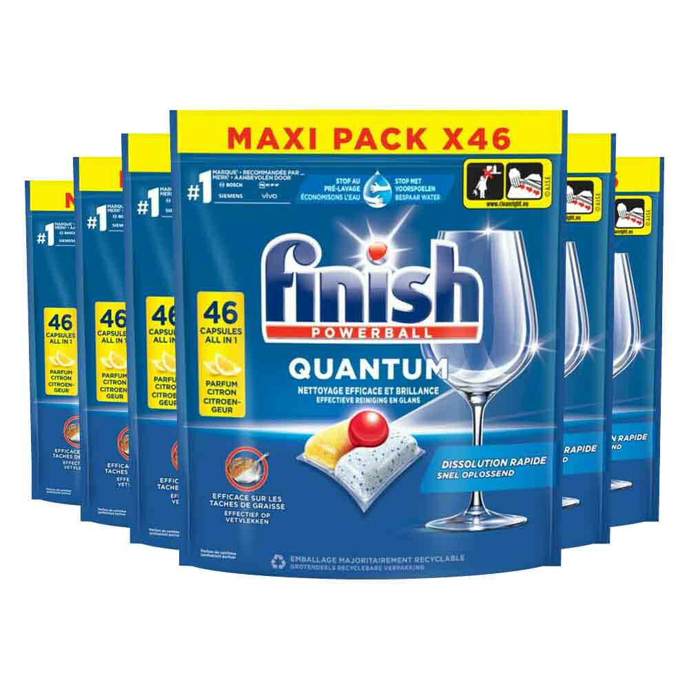 6x Finish Quantum Vaatwastabletten Citroen46 stuks