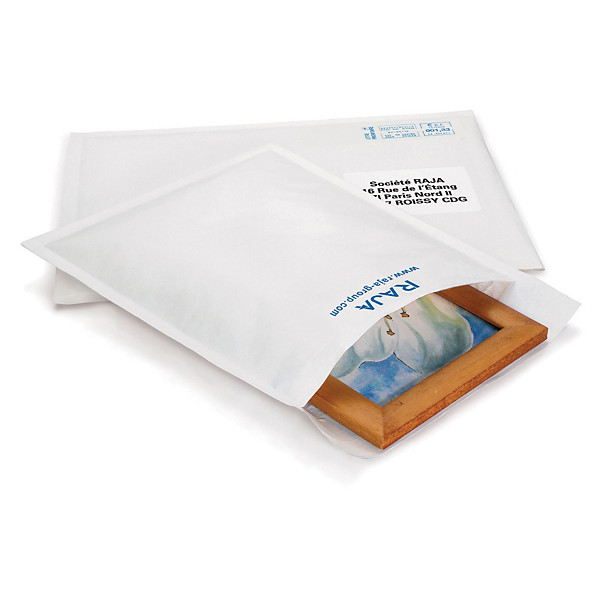 Pochette matelassée blanche 18x26,5 cm, lot de 100