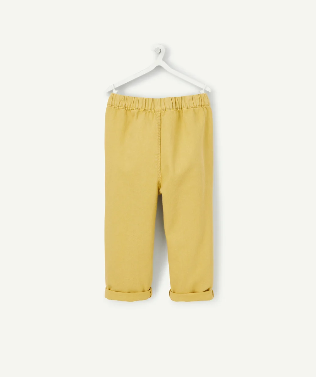 PANTALON DROIT BÉBÉ GARÇON EN DENIM JAUNE