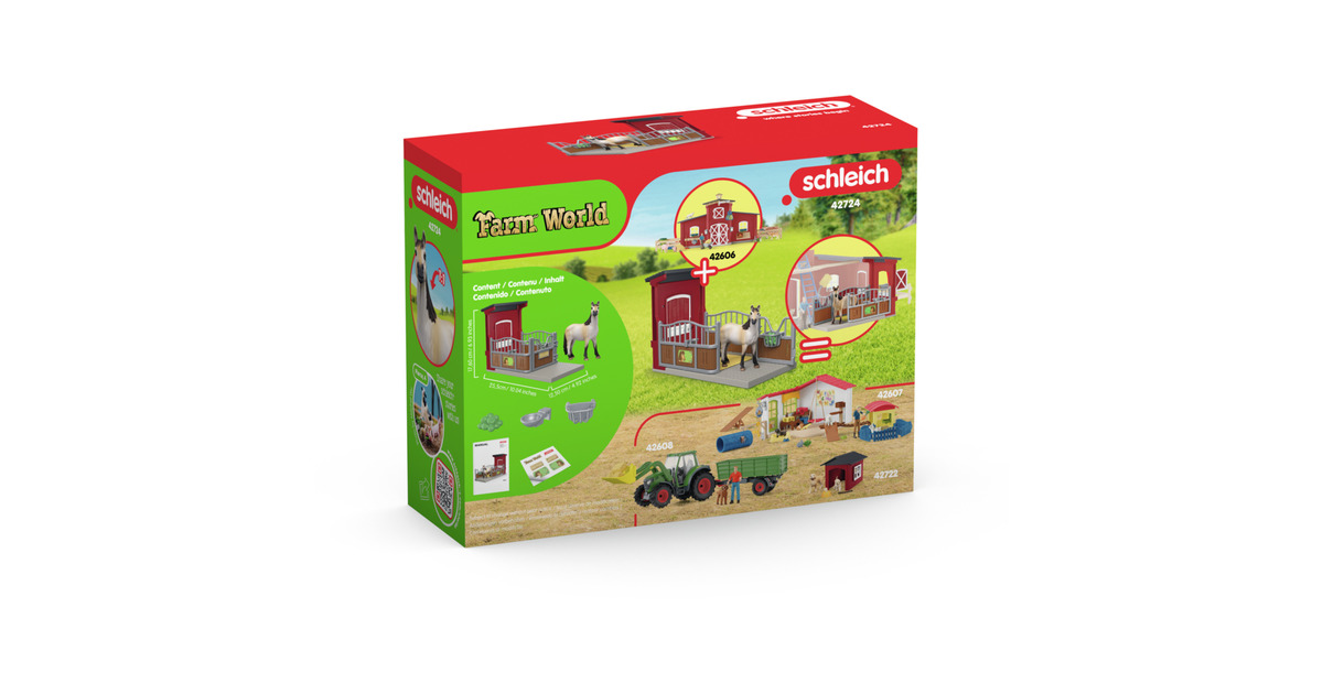 SchleichFarm World - Ponybox met mustangmerrie speelfiguur  (42724)