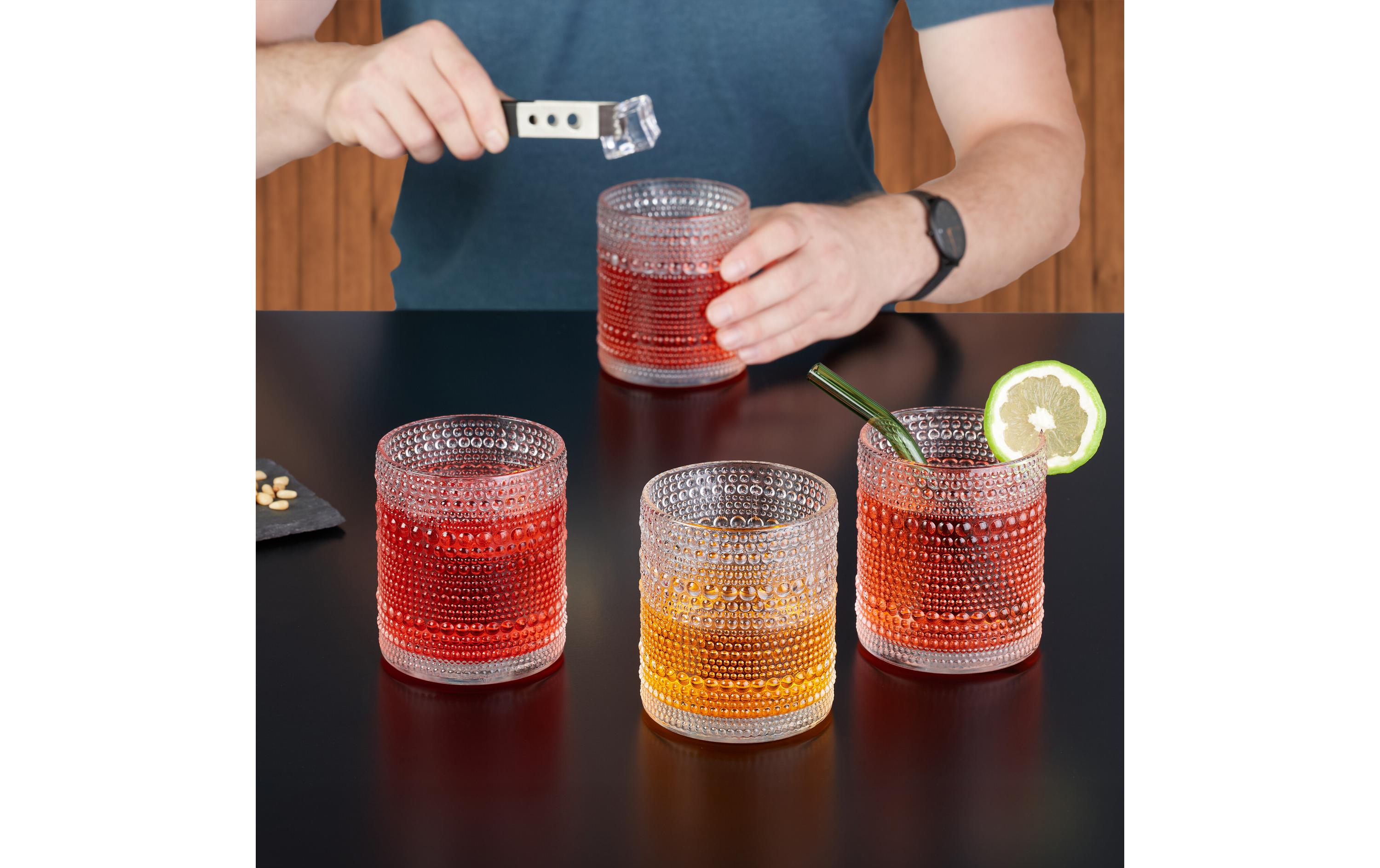 Trinkglas 4er Set, Transparent, 410 mlTrinkgläser in edlem Tropfendesign