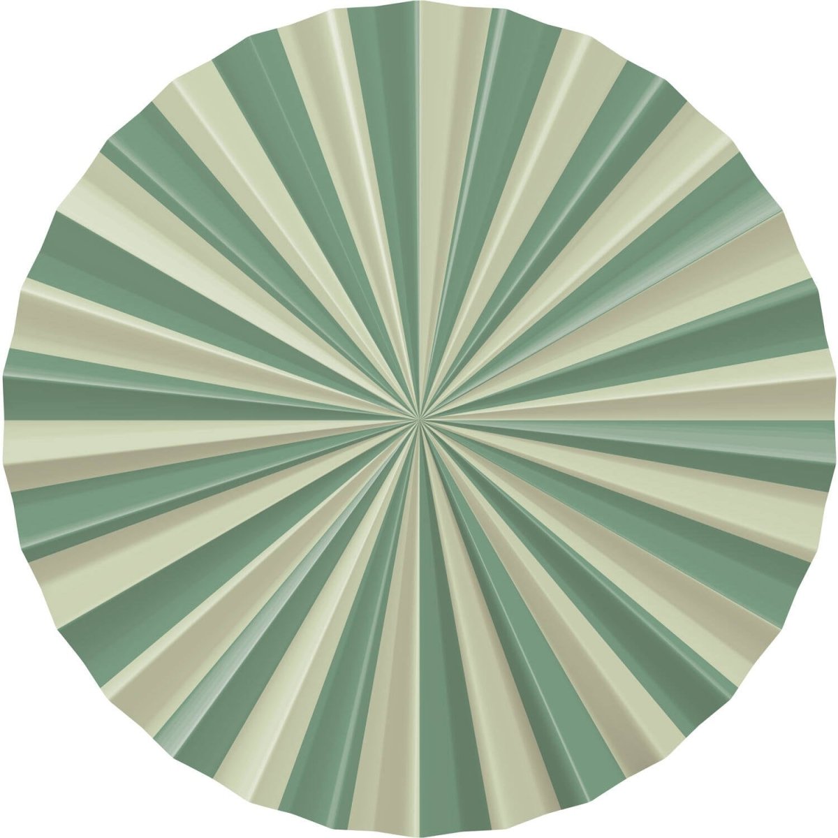 Groene Papieren Waaiers 35cm 3st