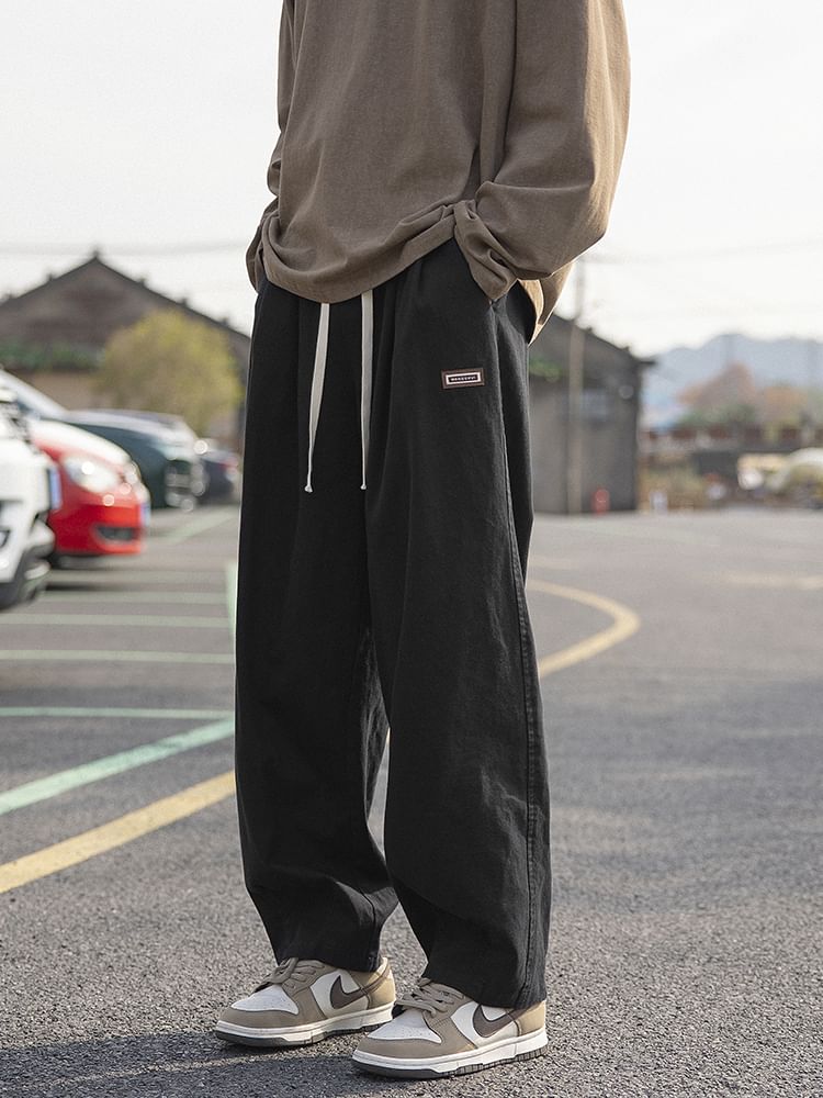 emeisa - Hoge taille effen wijde broek