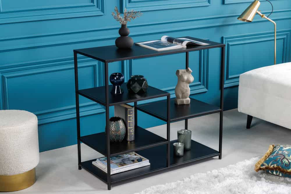 Industrial Regal DURA STEEL 90cm schwarz Metall Konsole