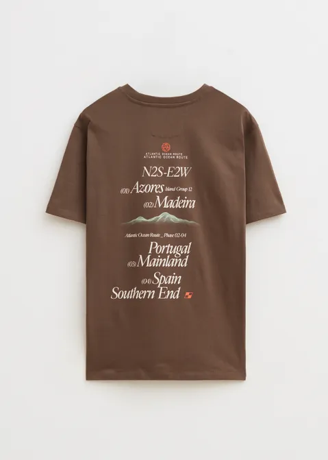 T-shirt met print atlantic khaki (KHAKI)