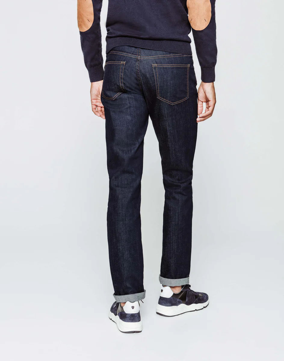 Jean droit indigo foncé
