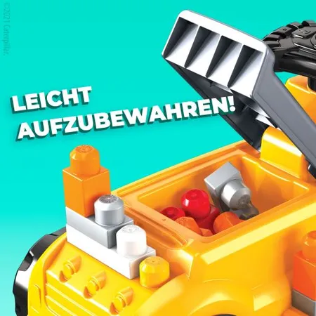 Mattel Mega Bloks CAT Rutschfahrzeug, Bauspielzeug für Kleinkinder