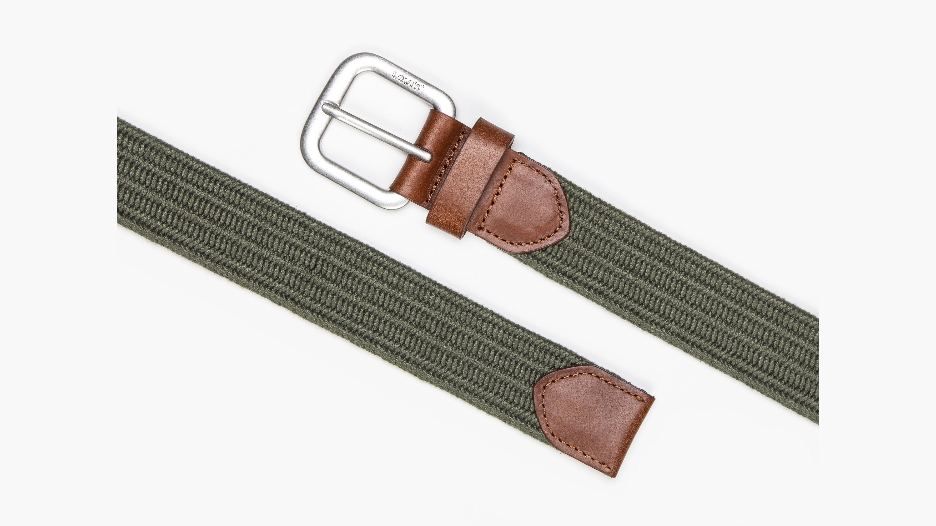 Ceinture stretch tissée - Bottle Green - Vert