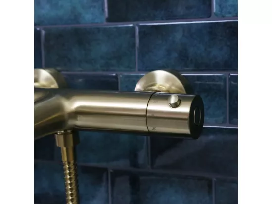 Luisa mitigeur bain-douche thermostatique or brossé - Essebagno