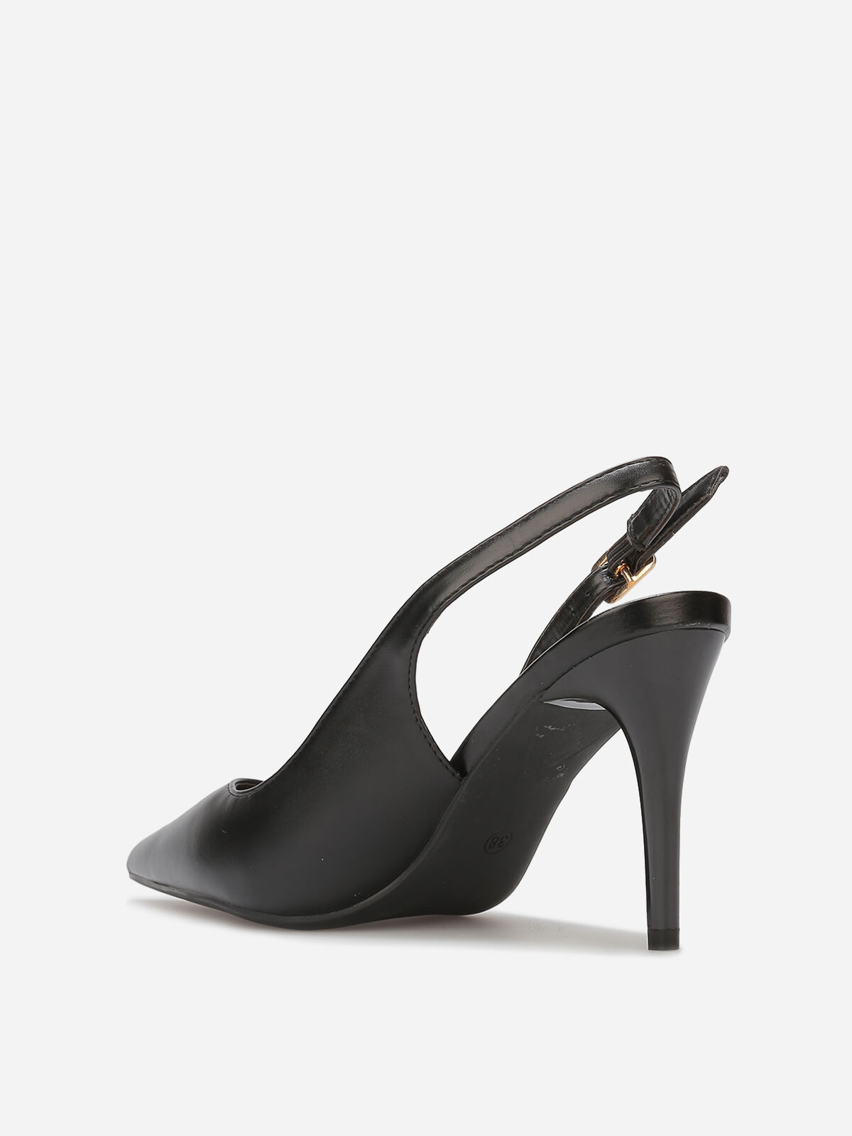Escarpins slingback en simili- Noir