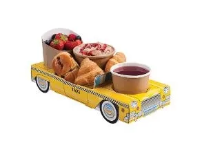 Serveringsbakke 295x120x55 mm Karton Yellow Taxi Cab,250 stk/krt