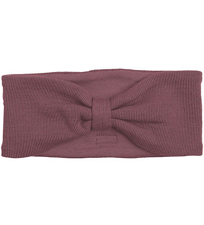 Racing Kids Stirnband - Wolle/Baumwolle - Dusty Heather m. Schle