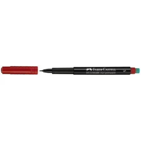 Faber-Castell Marker Multimark permanent, S, rot