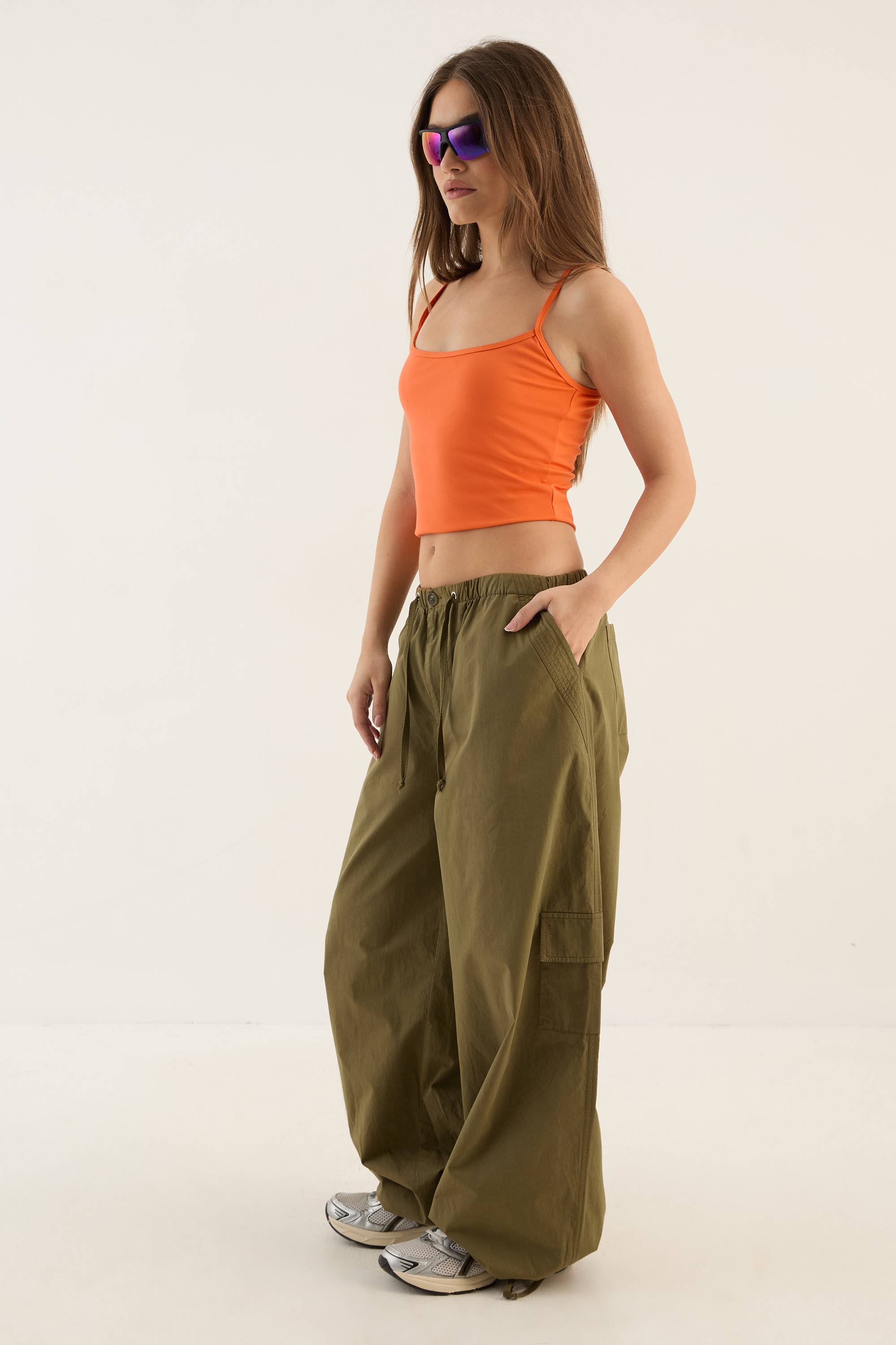 Pantalon Cargo En Sergé Délavé Dsgn Studio