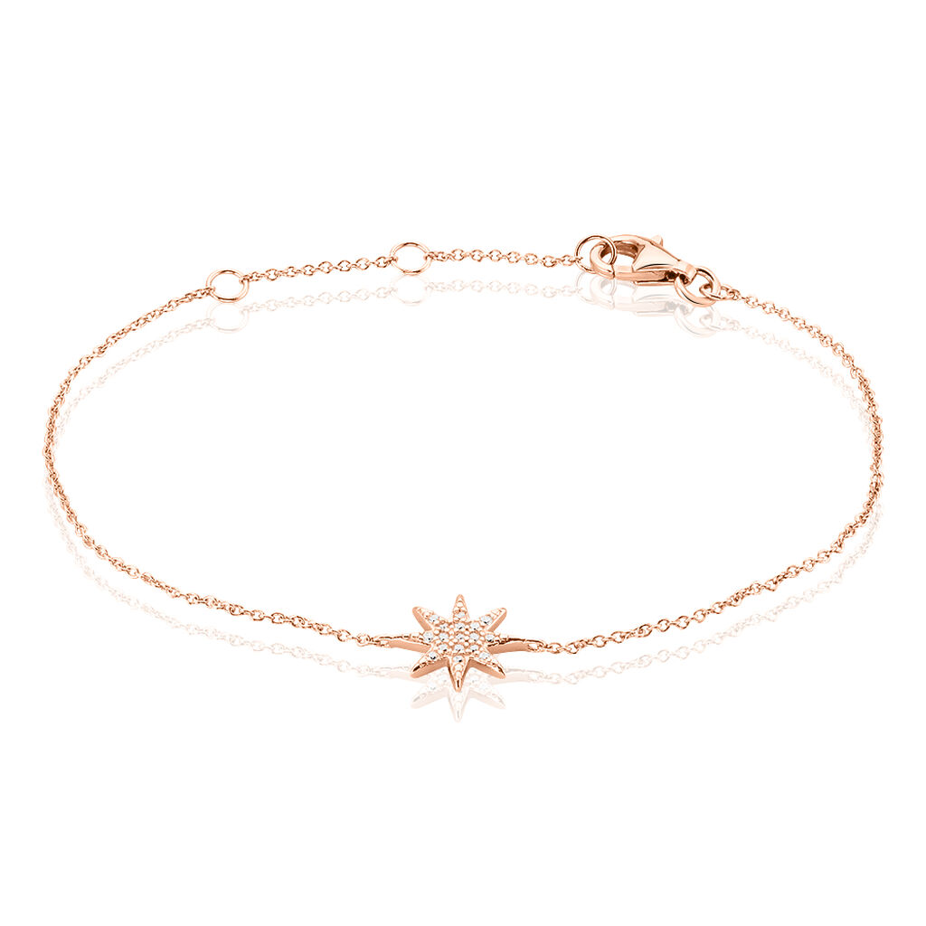 Bracelet Sarida Argent Rose Oxyde De Zirconium