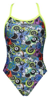 Maillot de Bain Femme Arena Lightech High Phantasy Prints Moto Patches Vert