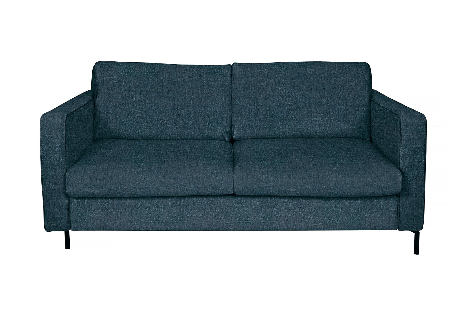 Sleepy 3-seter sovesofa 160 cm madrass. I tekstil Alice Petrol med formet 9 cm arm og eikeben.