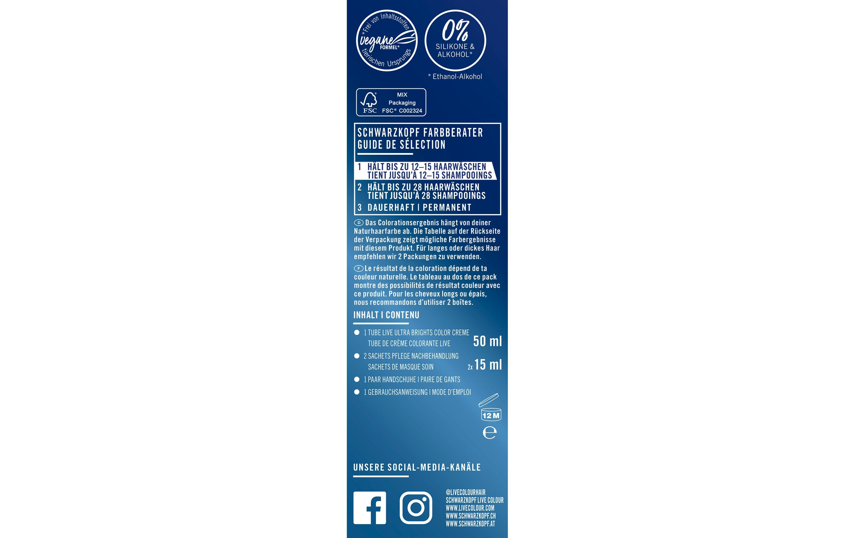 Haarcoloration Ultra Brights 093 Shocking PinkIntensive oder Pastelle Haarfarbe je nach Wahl