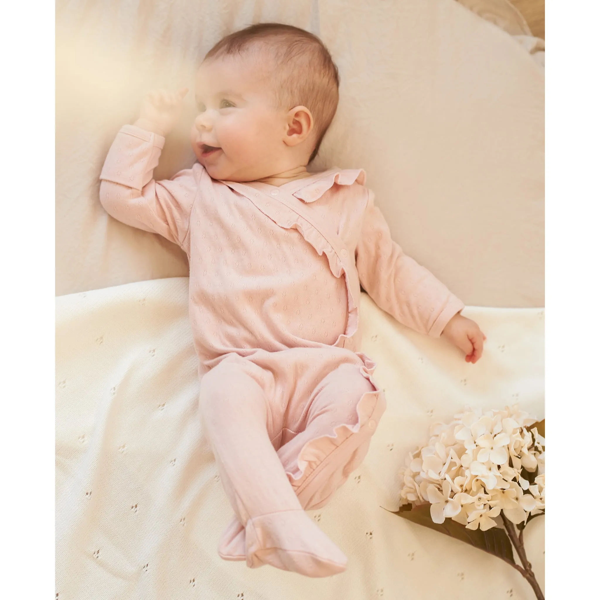 Firsts par Petit Lem Couverture Pointelle Rose