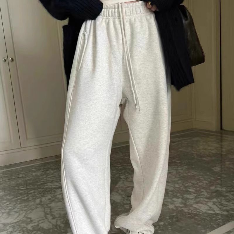Cafamo - Harem-joggingbroek met trekkoord in de taille en fleecevoering