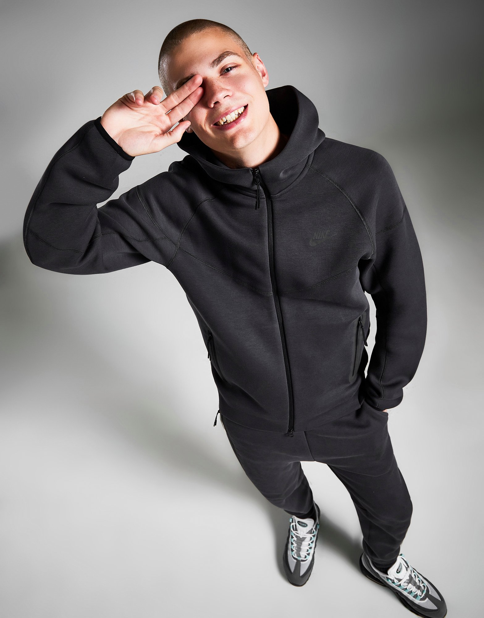 Nike Sweat à capuche et zip pour homme Sportswear Tech Fleece Windrunner