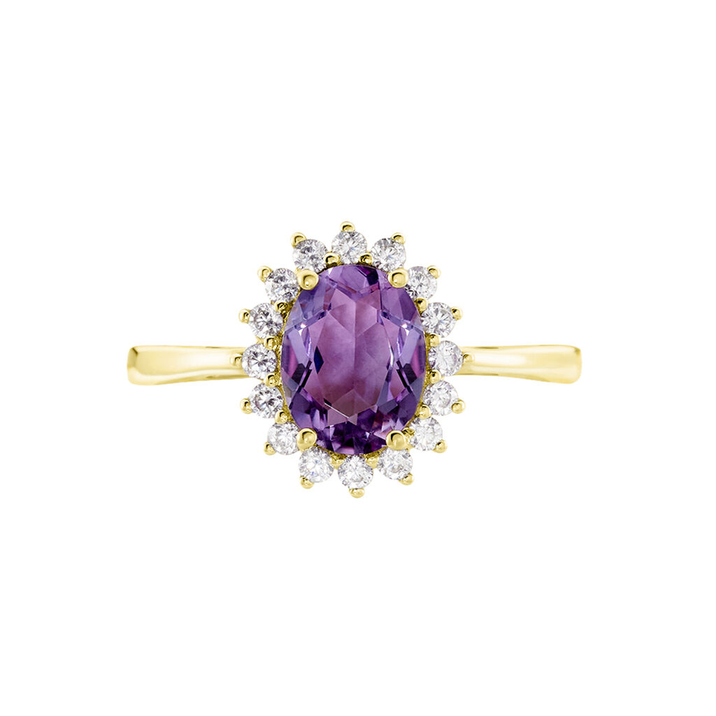 Bague Trick Or Jaune Amethyste Et Oxyde