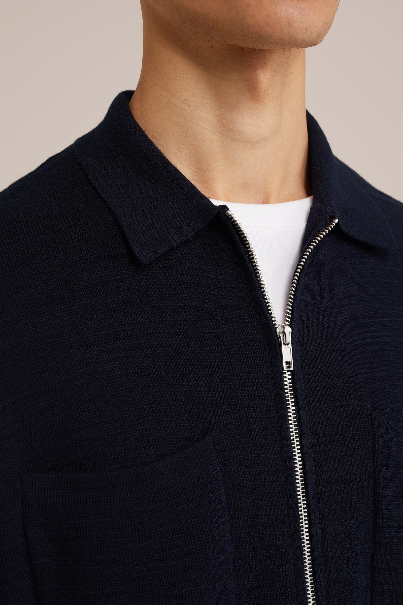 vest met structuur WE Fashion Donkerblauw