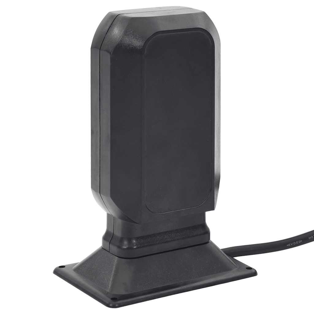 vidaXL Tuinstopcontactsplitter met sokkel, 2 stopcontacten, zwart en groen