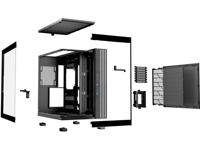be quiet! PC-Gehäuse Light Base 600 DX Schwarz Vielseitig einsetzbarer Midi-Tower mit Sichtfenster