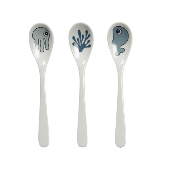 Lot de 3 cuillères Sea friends Bleu