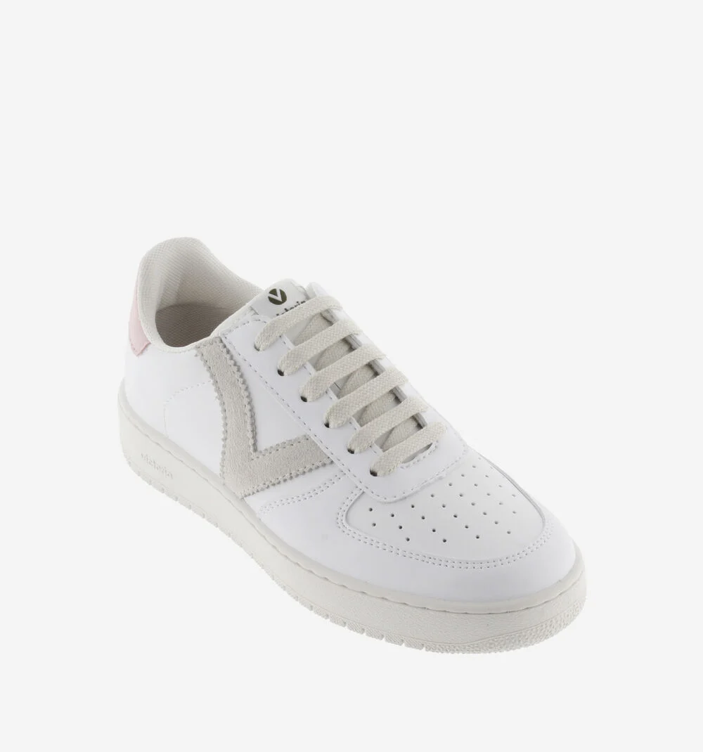 MADRID EFFET CUIR CONTRASTANT Baskets sport unisexe GRIS