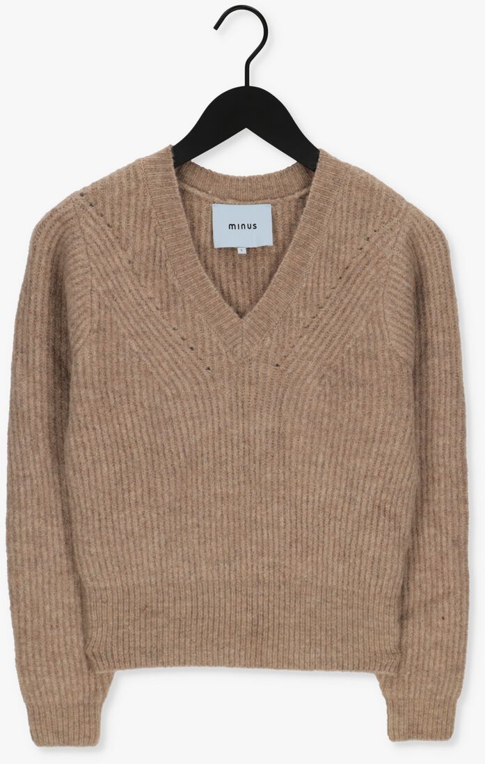 MINUS taupe minus trui nephele knit pullover