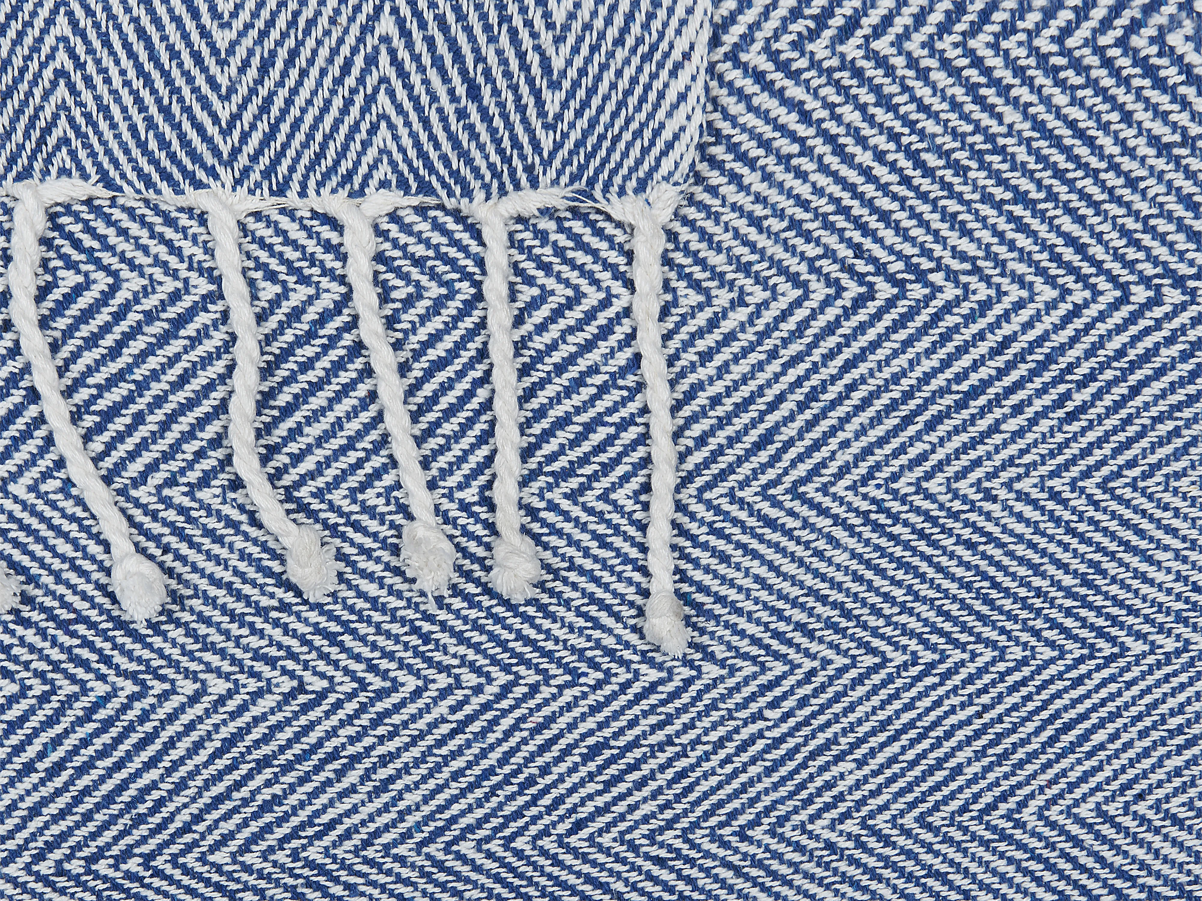 Plaid TILMI Katoen 130 x 160 cm Blauw