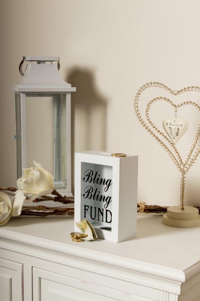 Spardose SOLARA - weiß - Bling Bling Fund
