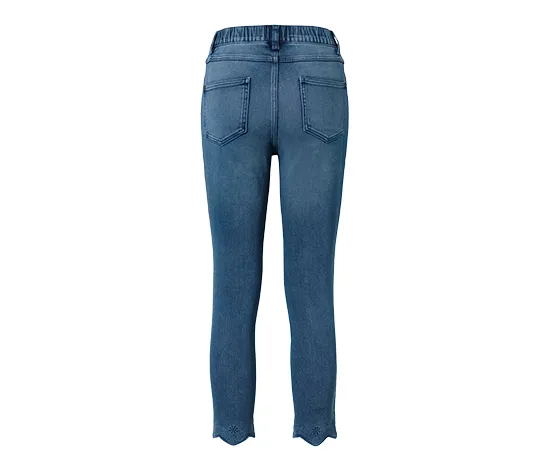7/8-Treggings mit Lochstickerei