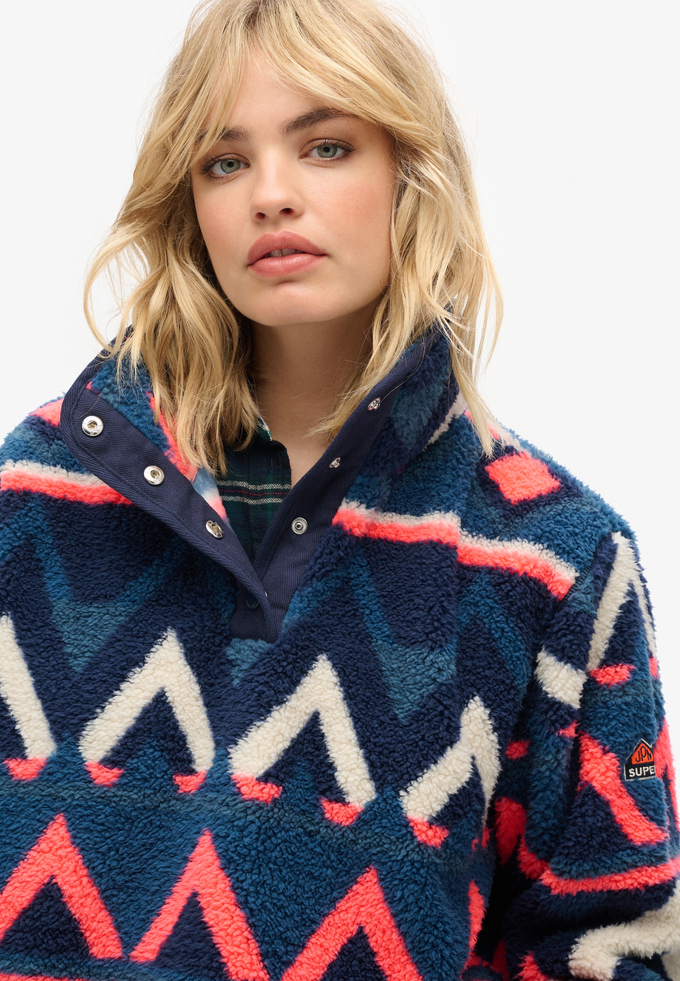 Superdry Fleecepullover »SUPER SOFT PRINTED HENLEY«